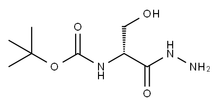 N-BOC保护D丝氨酸酰肼 结构式