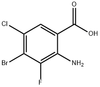 2-氨基-4-溴-5-氯-3-氟苯甲酸 结构式