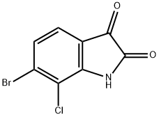 6-溴-7-氯吲哚-2,3-二酮 结构式