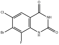 7-溴-6-氯-8-氟喹唑啉-2,4(1H,3H)-二酮 结构式