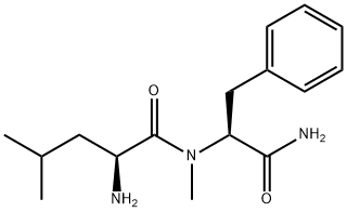 (S)-2-氨基-4-甲基-N-((S)-1-(甲基氨基)-1-氧代-3-苯基丙-2-基)戊酰胺 结构式