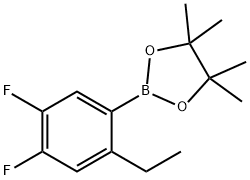 2-(2-乙基-4,5-二氟苯基)-4,4,5,5-四甲基-1,3,2-二氧杂硼烷 结构式