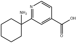 4-Pyridinecarboxylic acid, 2-(1-aminocyclohexyl)- 结构式