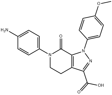 Apixaban impurity 14/6-(4-aminophenyl)-1-(4-methoxyphenyl)-7-oxo-4,5,6,7-tetrahydro-1H-pyrazolo[3,4-c]pyridine-3-carboxylic acid 结构式