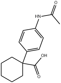 Cyclohexanecarboxylic acid, 1-[4-(acetylamino)phenyl]- 结构式