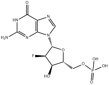 5'-Guanylic acid, 2'-deoxy-2'-fluoro- 结构式