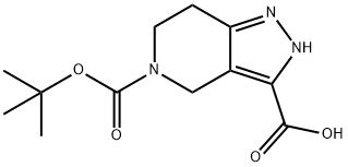 5-(叔丁氧羰基)-4,5,6,7-四氢-2H-吡唑并[4,3-C]吡啶-3-羧酸 结构式