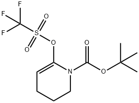 1(2H)-Pyridinecarboxylic acid, 3,4-dihydro-6-[[(trifluoromethyl)sulfonyl]oxy]-, 1,1-dimethylethyl ester 结构式