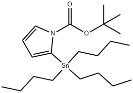 1H-Pyrrole-1-carboxylic acid, 2-(tributylstannyl)-, 1,1-dimethylethyl ester 结构式