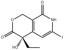 1H-Pyrano[3,4-c]pyridine-3,8(4H,7H)-dione, 4-ethyl-4-hydroxy-6-iodo-, (4S)- 结构式