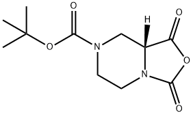 3H-Oxazolo[3,4-a]pyrazine-7(1H)-carboxylic acid, tetrahydro-1,3-dioxo-, 1,1-dimethylethyl ester, (8aR)- 结构式