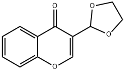 4H-1-Benzopyran-4-one, 3-(1,3-dioxolan-2-yl)- 结构式