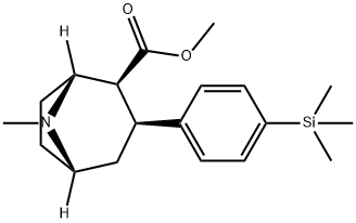 8-Azabicyclo[3.2.1]octane-2-carboxylic acid, 8-methyl-3-[4-(trimethylsilyl)phenyl]-, methyl ester, (1R,2S,3S,5S)- 结构式