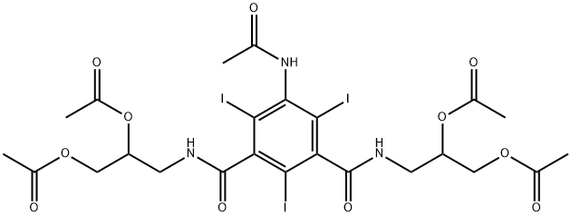 5-乙酰氨基-2,4,6-三碘异酞酸-双[(2,3-二乙酰氧基丙基)]-二酰胺 结构式