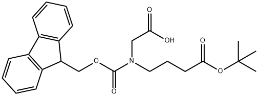 N-FMOC-N-(4-(叔丁氧基)-4-氧代丁基)甘氨酸 结构式