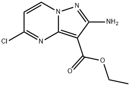 2-氨基-5-氯吡唑并[1,5-A]嘧啶-3-甲酸乙酯 结构式