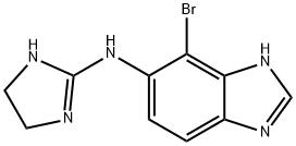 1H-Benzimidazol-6-amine, 7-bromo-N-(4,5-dihydro-1H-imidazol-2-yl)- 结构式