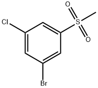 1-溴-3-氯-5-(甲基磺酰基)苯 结构式