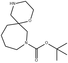 1-Oxa-4,8-diazaspiro[5.6]dodecane-8-carboxylic acid, 1,1-dimethylethyl ester 结构式