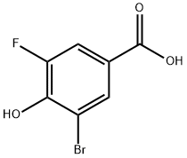3-溴-5-氟-4-羟基苯甲酸 结构式