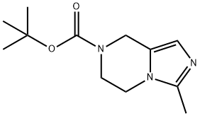 3-甲基-6,8-二氢-5H-咪唑并[1,5-A]吡嗪-7-羧酸叔丁酯 结构式