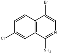 4-Bromo-7-chloro-isoquinolin-1-ylamine 结构式