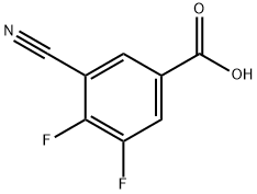 3-氰基-4,5-二氟苯甲酸 结构式