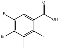 4-溴-2,5-二氟-3-甲基苯甲酸 结构式