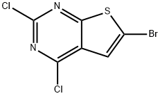 6-溴-2,4-二氯噻吩并[2,3-D]嘧啶 结构式