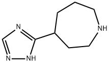 1H-Azepine, hexahydro-4-(1H-1,2,4-triazol-5-yl)- 结构式