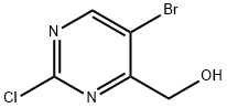 4-Pyrimidinemethanol, 5-bromo-2-chloro- 结构式