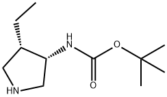 [(3S,4S)-4-ethyl-3-pyrrolidinyl]-1,1-dimethylethyl ester 结构式