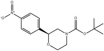 (S)-2-(4-硝基苯基)吗啉-4-羧酸叔丁酯 结构式