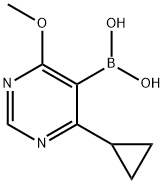 (4-环丙基-6-甲氧基嘧啶-5-基)硼酸 结构式