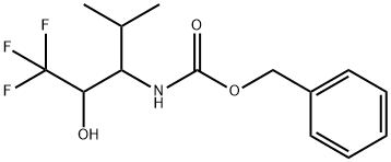 benzyl N-(1,1,1-trifluoro-2-hydroxy-4-methylpentan-3-yl)carbamate 结构式