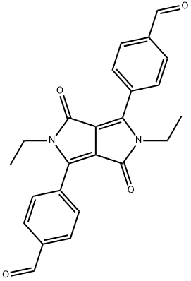 4,4'-(2,5-二乙基-3,6-二氧代-2,3,5,6-四氢吡咯并[3,4-C]吡咯-1,4-二基)二苯甲醛 结构式