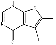 5,6-二碘噻吩并[2,3-D]嘧啶-4(1H)-酮 结构式
