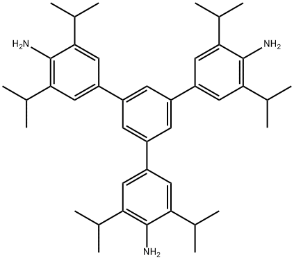 [1,1':3',1''-Terphenyl]-4,4''-diamine, 5'-[4-amino-3,5-bis(1-methylethyl)phenyl]-3,3'',5,5''-tetrakis(1-methylethyl)- 结构式