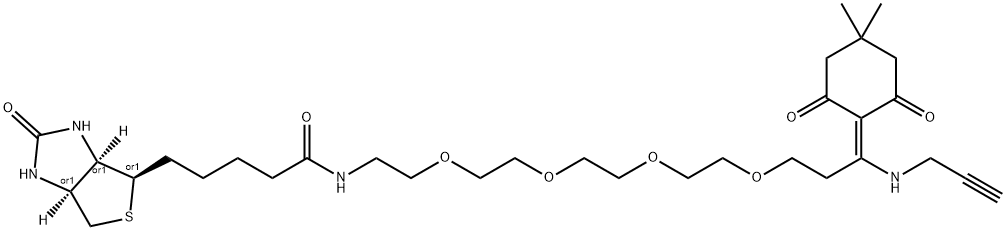 DDE-生物素-PEG4-炔 结构式