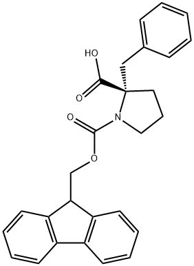 (S)-1-FMOC-2-苄基吡咯烷-2-羧酸 结构式