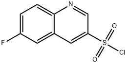 6-氟喹啉-3-磺酰氯 结构式