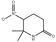 6,6-dimethyl-5-nitropiperidin-2-one 结构式