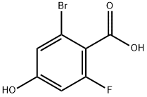 2-溴-6-氟-4-羟基苯甲酸 结构式