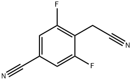 4-(氰基甲基)-3,5-二氟苯甲腈 结构式