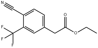 ethyl 4-cyano-3-(trifluoromethyl)phenyacetate 结构式