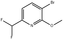 3-溴-6-(二氟甲基)-2-甲氧基吡啶 结构式