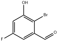 2-bromo-5-fluoro-3-hydroxybenzadehyde 结构式