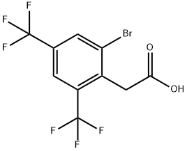 2-Bromo-4,6-
bis(trifluoromethyl)phenylaceticaid 结构式