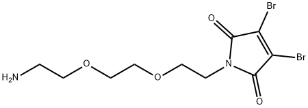 3,4-二溴-马来酰亚胺-PEG2-胺三氟醋酸盐 结构式