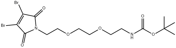 3,4-二溴-马来酰亚胺-二聚乙二醇-N-叔丁酯 结构式